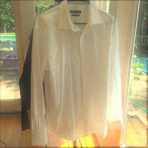 Bugatchi white shaped fit long sleeve Never Worn!